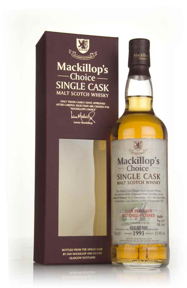 Highland Park 25 Year Old 1991 (cask 8103) - Mackillop's Choice