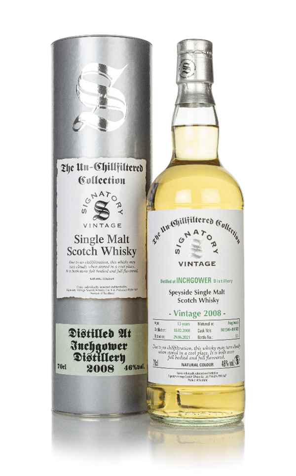 Inchgower 13 Year Old 2008 (casks 801500 & 801502) - Un-Chillfiltered Collection (Signatory)