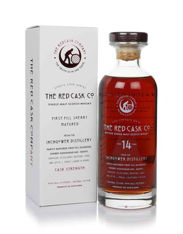 Inchgower 14 Year Old 2008 (cask 805911) - Single Cask Series (The Red Cask Company)