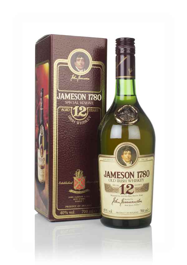 Jameson 1780 12 Year Old Irish Whiskey - 1980s