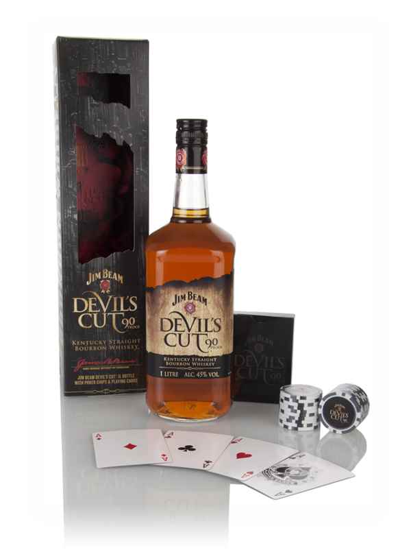 Jim Beam Devil's Cut Gift Pack with Poker Chips & Playing Cards