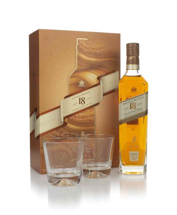 Johnnie Walker 18 Year Old Gift Pack with 2x Glasses