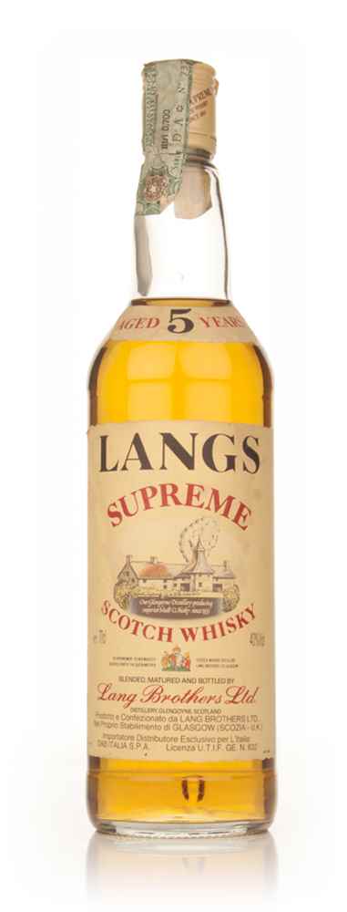 Langs Supreme 5 Year Old Blended Scotch Whisky - 1980s
