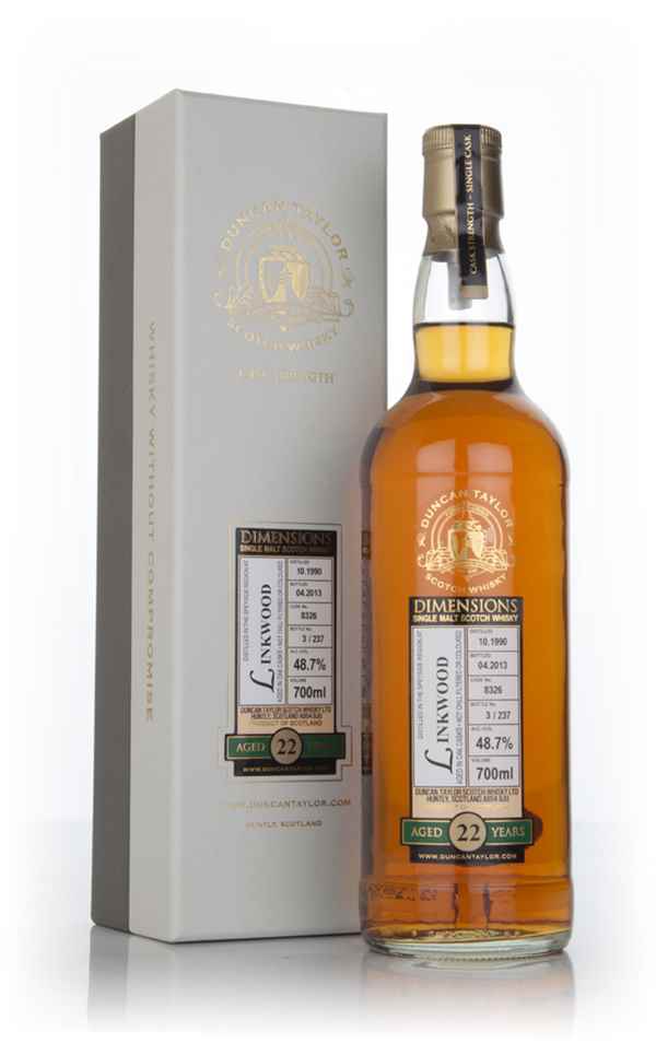 Linkwood 22 Year Old 1990 (cask 8326) - Dimensions (Duncan Taylor)
