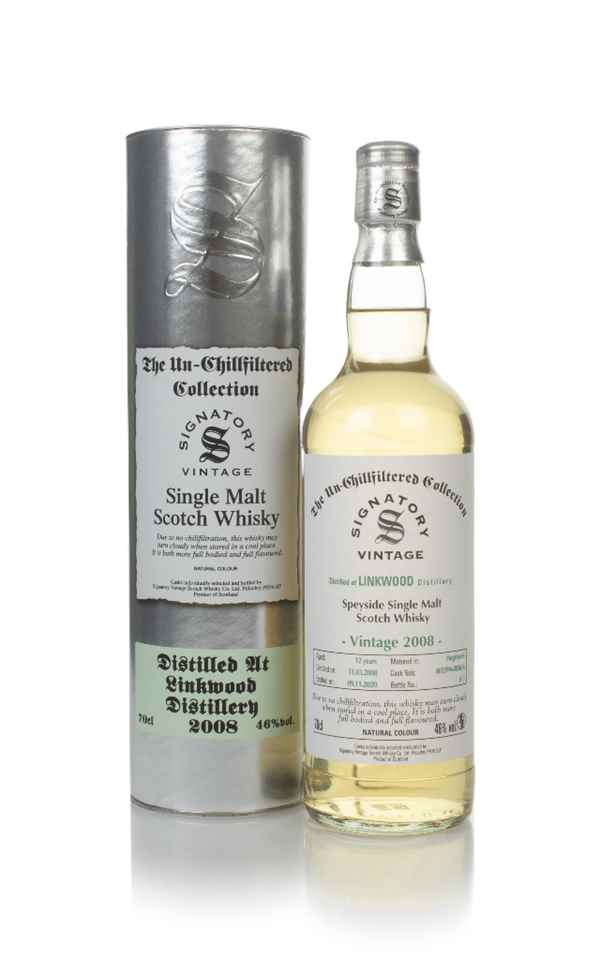 Linkwood 12 Year Old 2008 (casks 803599 & 803616) - Un-Chillfiltered Collection (Signatory)