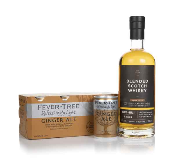 Master of Malt Blended Scotch Whisky and Fever-Tree Refreshingly Light Ginger Ale Fridge Pack Bundle