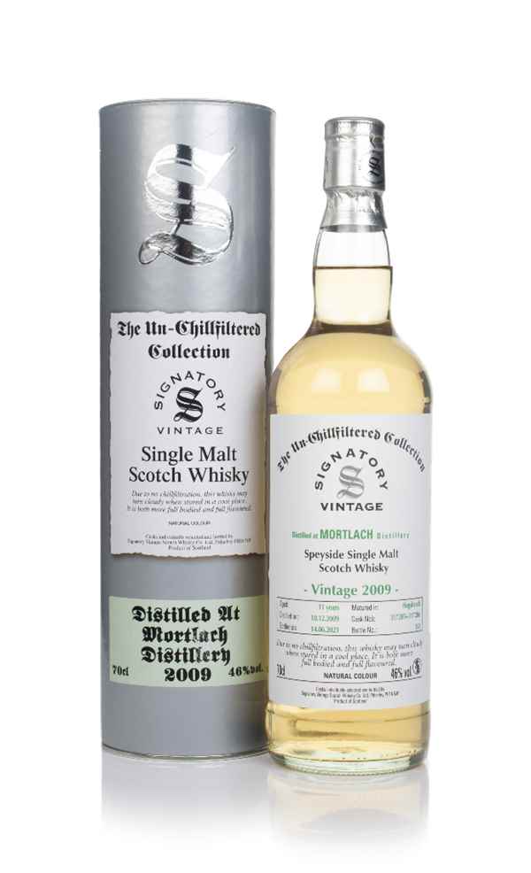 Mortlach 11 Year Old 2009 (casks 317285 & 317286) - Un-Chillfiltered Collection (Signatory)