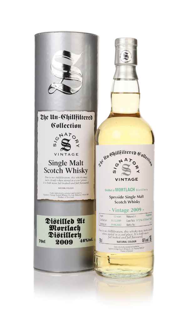 Mortlach 12 Year Old 2009 (casks 317274 & 317314 & 317323) - Un-Chillfiltered Collection (Signatory)