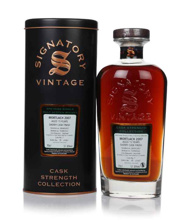 Mortlach 15 Year Old 2007 (cask 7) - Cask Strength Collection (Signatory)