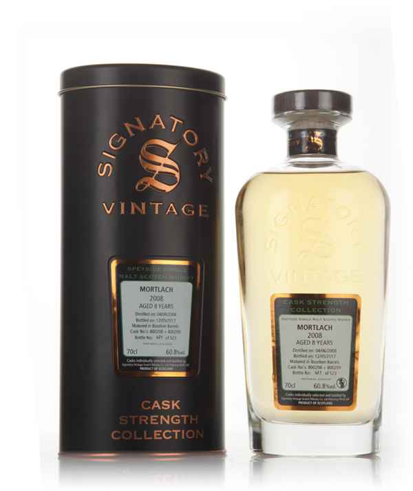 Mortlach 8 Year Old 2008 (cask 800208 & 800209) - Cask Strength Collection (Signatory)