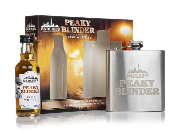 Peaky Blinder Irish Whiskey 50ml Gift Pack with Hip Flask