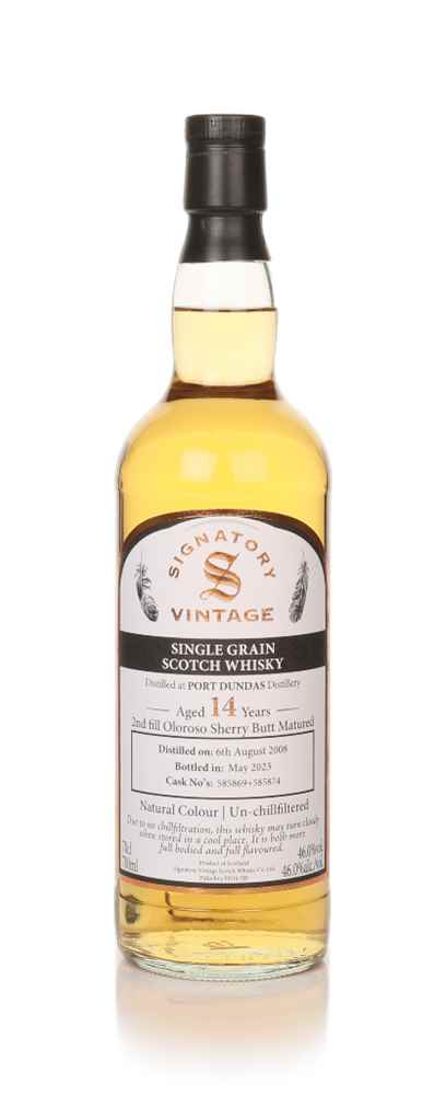 Port Dundas 14 Year Old 2008 (cask 585869 & 585874) (Signatory)