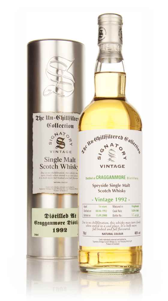 Cragganmore 16 Year Old 1992 - Un-Chillfiltered (Signatory)