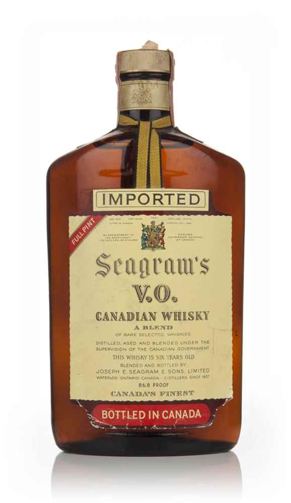 Seagram's VO 6 Year Old Canadian Whisky (Full Pint) - 1958 