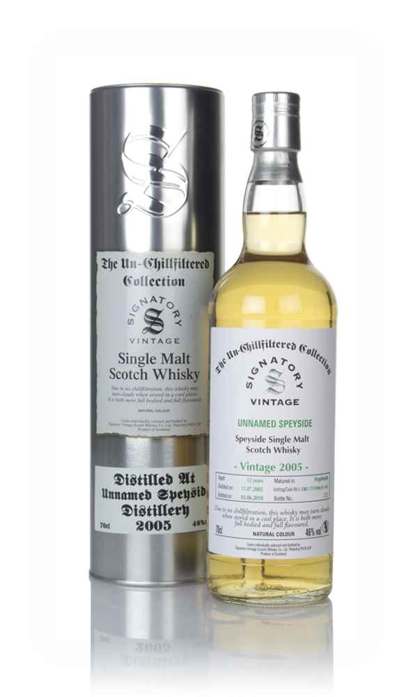Unnamed Speyside 12 Year Old 2005 (casks 17/A106 61+62) - Un-Chillfiltered Collection (Signatory)