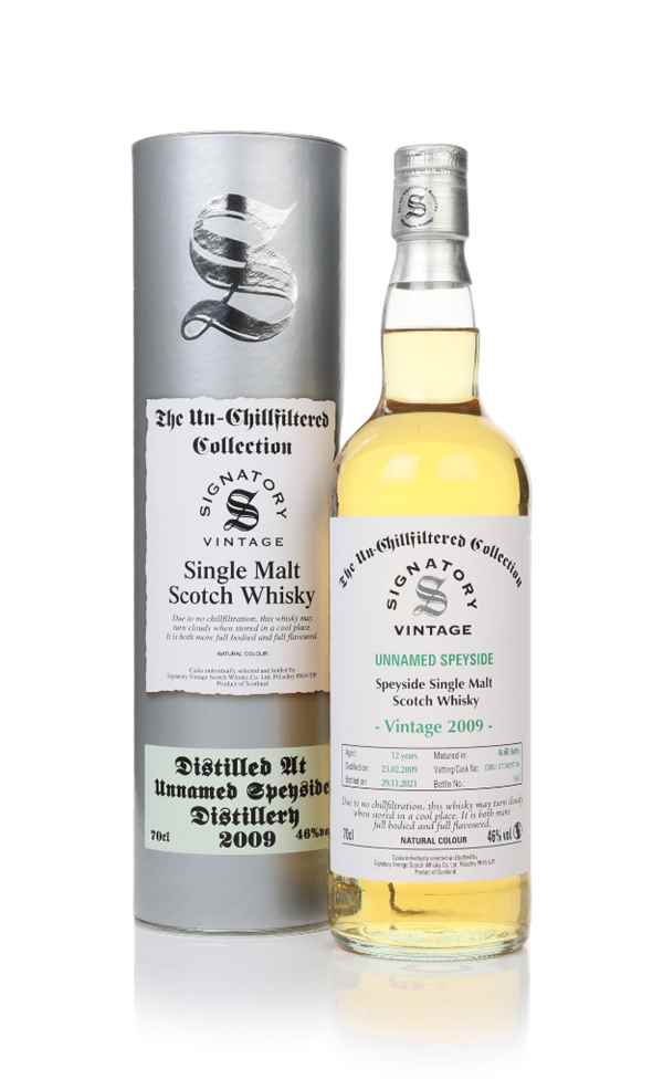 Unnamed Speyside 12 Year Old 2009 (casks DRU17/A197#6) - Un-Chillfiltered Collection (Signatory)