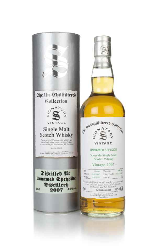 Unnamed Speyside 13 Year Old 2007 (cask DRU17/A190#9) - Un-Chillfiltered Collection (Signatory)