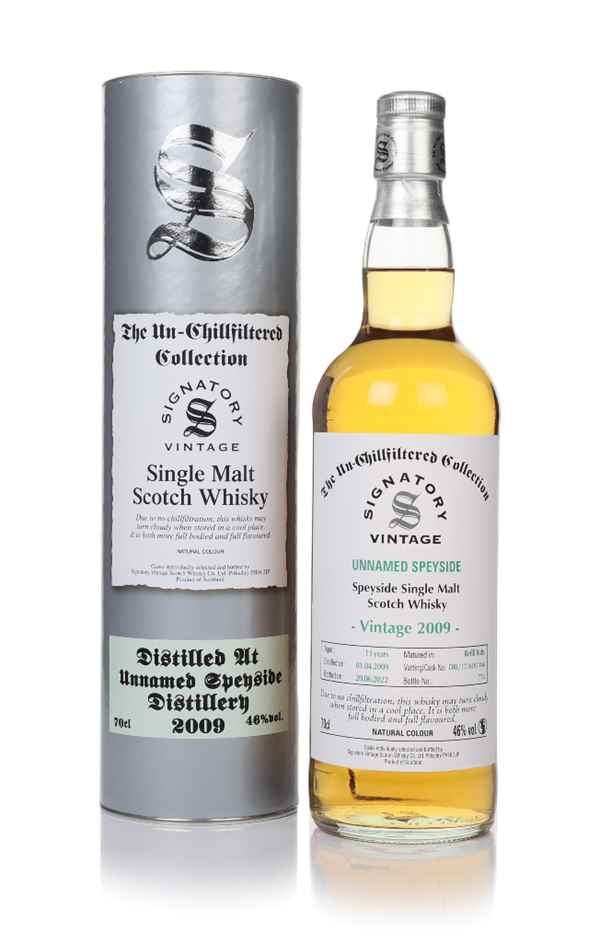 Unnamed Speyside 13 Year Old 2009 (cask DRU17/A195#44) - Un-Chillfiltered Collection (Signatory)