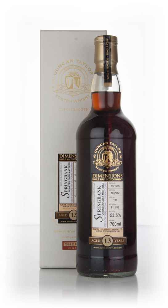 Springbank 13 Year Old 1999 (cask 123) - Dimensions (Duncan Taylor)