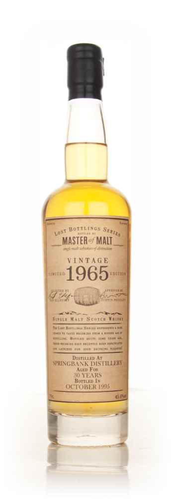 Springbank 30 Year Old 1965 - Lost Bottlings Series (Master of Malt)