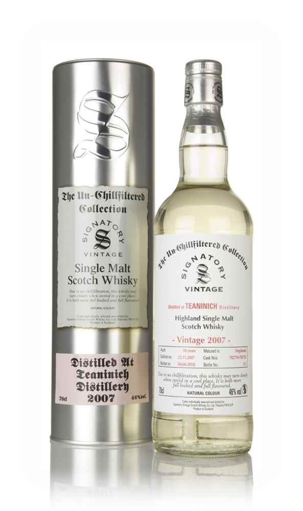 Teaninich 10 Year Old 2007 (casks 702719 & 702720) - Un-Chillfiltered Collection (Signatory)