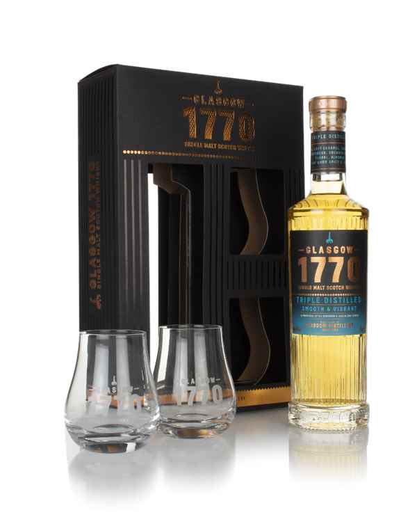 Glasgow 1770 - Triple Distilled Gift Pack with 2x Glasses