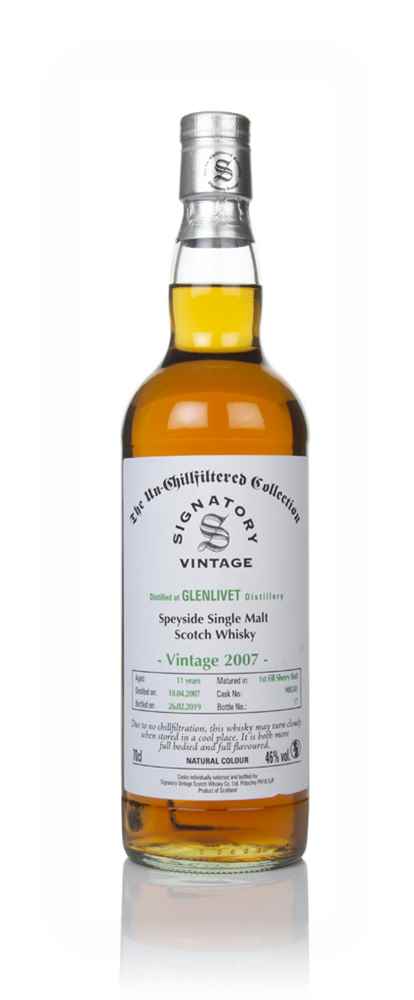 Glenlivet 11 Year Old 2007 (cask 900241) - Un-Chillfiltered Collection (Signatory)