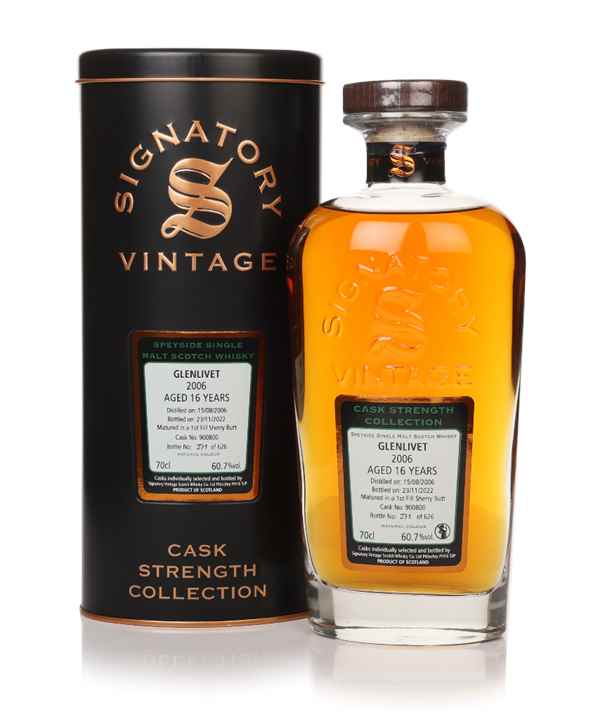 Glenlivet 16 Year Old 2006 (cask 900800) - Cask Strength Collection (Signatory)