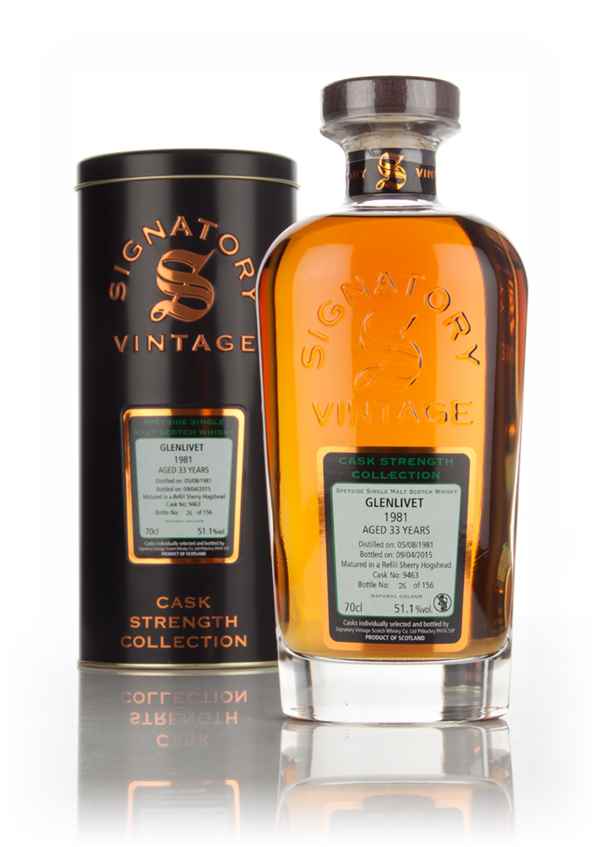 Glenlivet 33 Year Old 1981 (cask 9463) - Cask Strength Collection (Signatory)