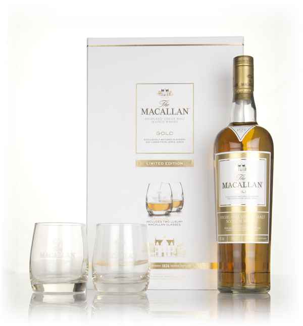 The Macallan Gold - 1824 Series Gift Pack with 2x Glasses