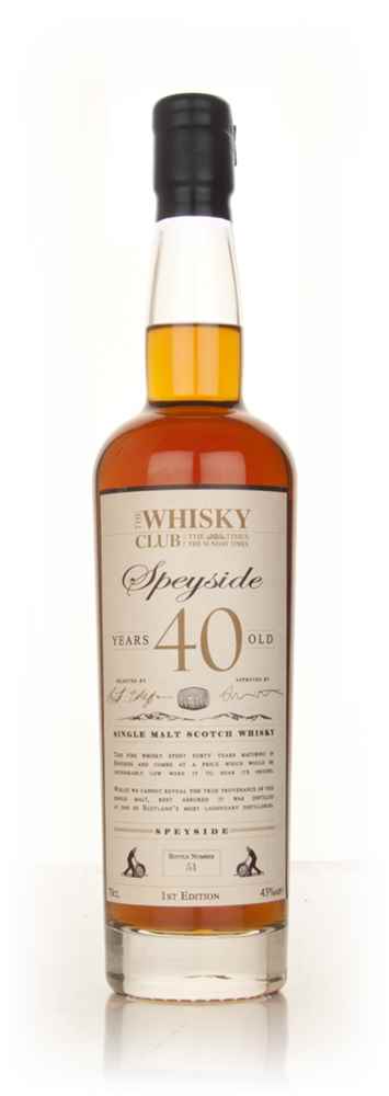 The Whisky Club 40 Year Old Speyside