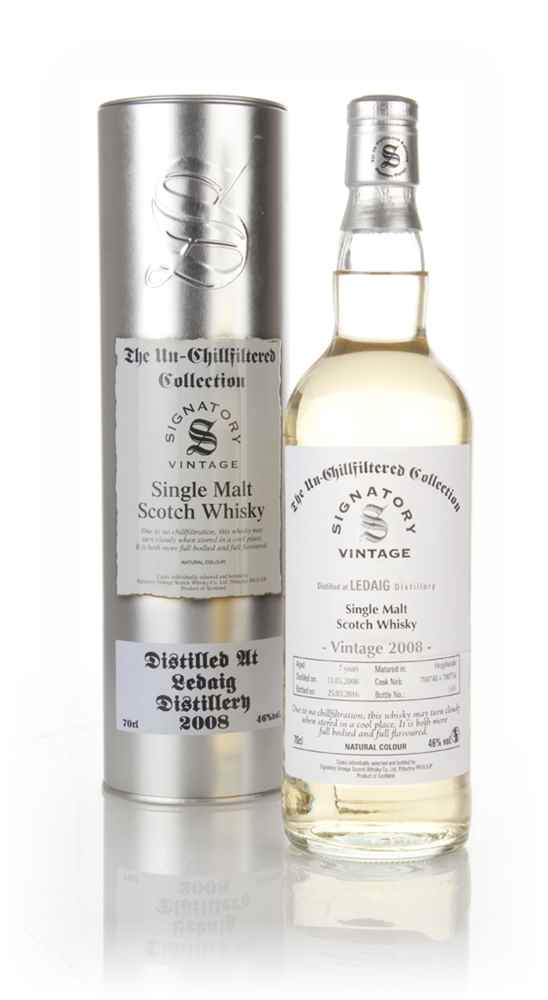 Ledaig 7 Year Old 2008 (casks 700748 & 700756) - Un-Chillfiltered (Signatory)