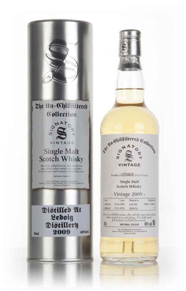 Ledaig 7 Year Old 2009 (casks 700351 & 700352) - Un-Chillfiltered Collection (Signatory)