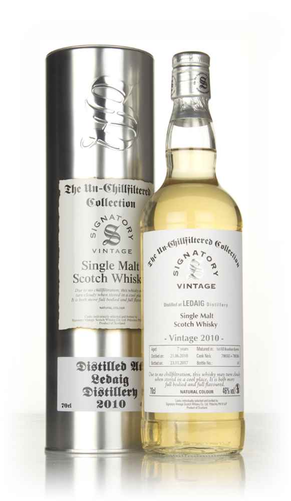 Ledaig 7 Year Old 2010 (casks 700385 & 700386) - Un-Chillfiltered Collection (Signatory)