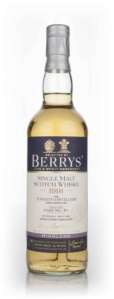 Tomatin 21 Year Old 1991 (cask 51) (Berry Bros. & Rudd)