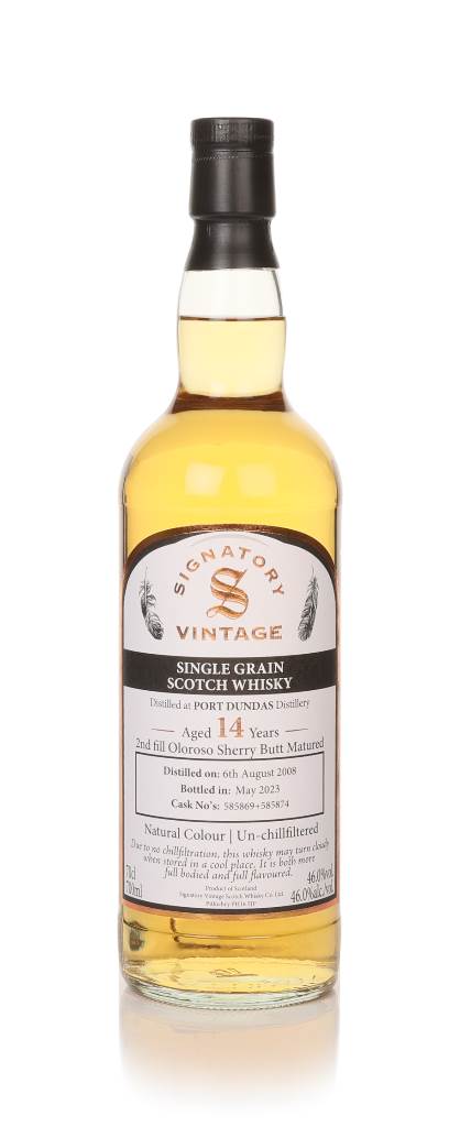 Port Dundas 14 Year Old 2008 (cask 585869 & 585874) (Signatory) product image