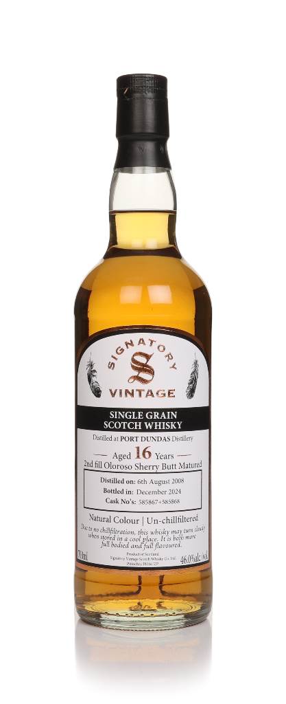 Port Dundas 16 Year Old 2008 (cask 585867 & 585868) (Signatory) product image