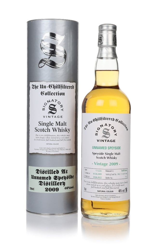 Unnamed Speyside 13 Year Old 2009 (cask DRU17/A195#44) - Un-Chillfiltered Collection (Signatory)
