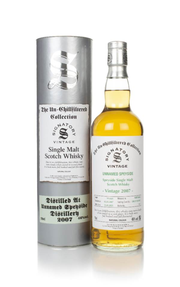 Unnamed Speyside 14 Year Old 2007 (cask DRU17/A190#9) - Un-Chillfiltered Collection (Signatory) product image