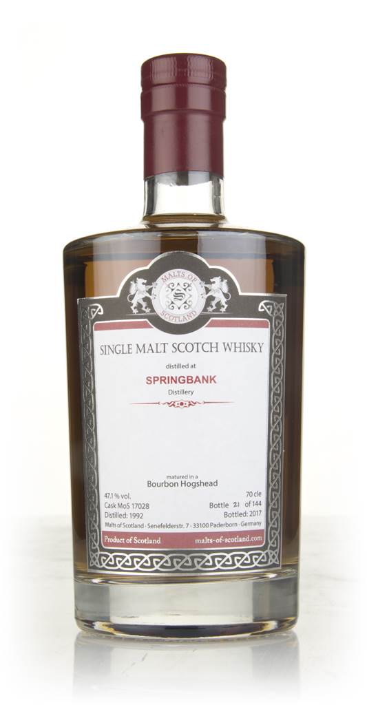 Springbank 1992 (bottled 2017) (cask 17028) - Malts of Scotland product image