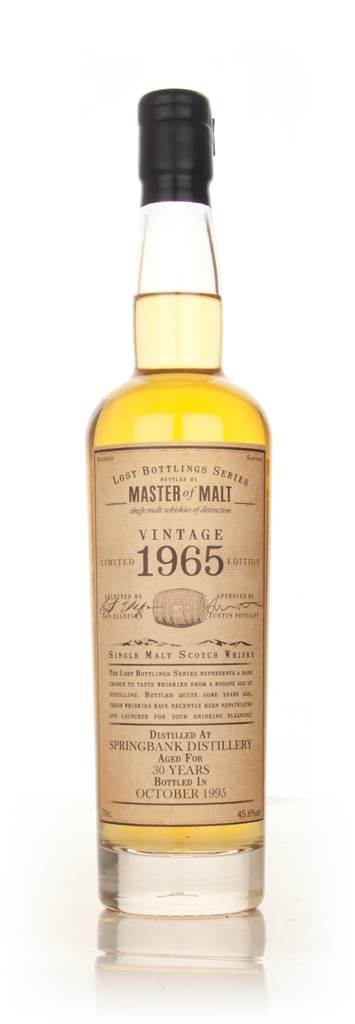 Springbank 30 Year Old 1965 - Lost Bottlings Series (Master of Malt) product image