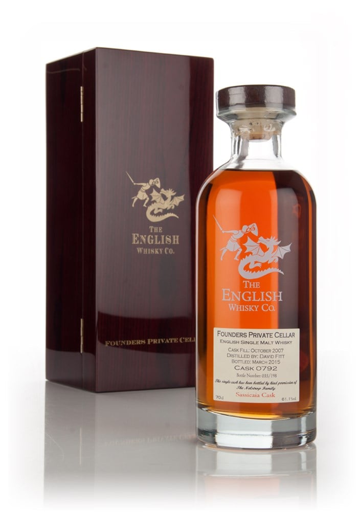 English Whisky Co. Founders Private Cellar 7 Year Old 2007 (cask 0792) Sassicaia Cask Matured