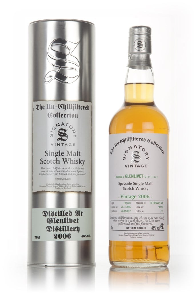 Glenlivet 10 Year Old 2006 (cask 901274) - Un-Chillfiltered Collection (Signatory)