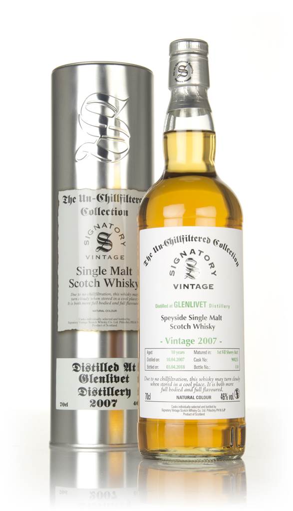Glenlivet 10 Year Old 2007 (cask 900255) - Un-Chillfiltered Collection (Signatory) product image