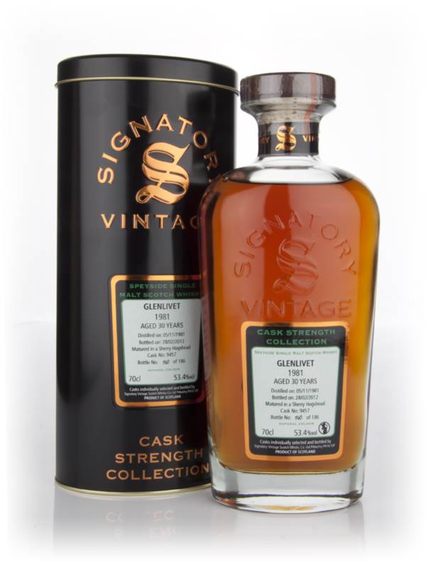 Glenlivet 30 Year Old 1981 Cask 9457 - Cask Strength Collection (Signatory) product image