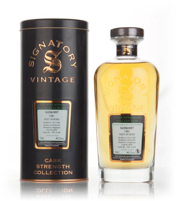Glenlivet 34 Year Old 1981 (cask 9654) - Cask Strength Collection (Signatory) product image