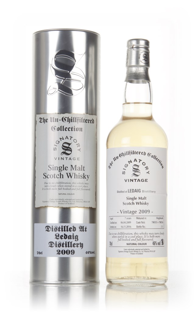 Ledaig 7 Year Old 2009 (casks 700355 & 700356) - Un-Chillfiltered Collection (Signatory)