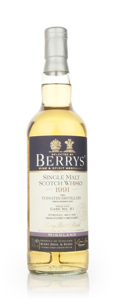 Tomatin 20 Year Old 1991 (Berry Bros. & Rudd) product image
