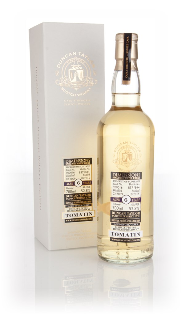 Tomatin 6 Year Old 2009 (cask 900016) - Dimensions (Duncan Taylor)