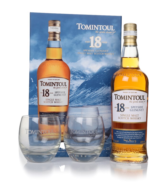 Tomintoul 18 Year Old Gift Pack with 2x Glasses